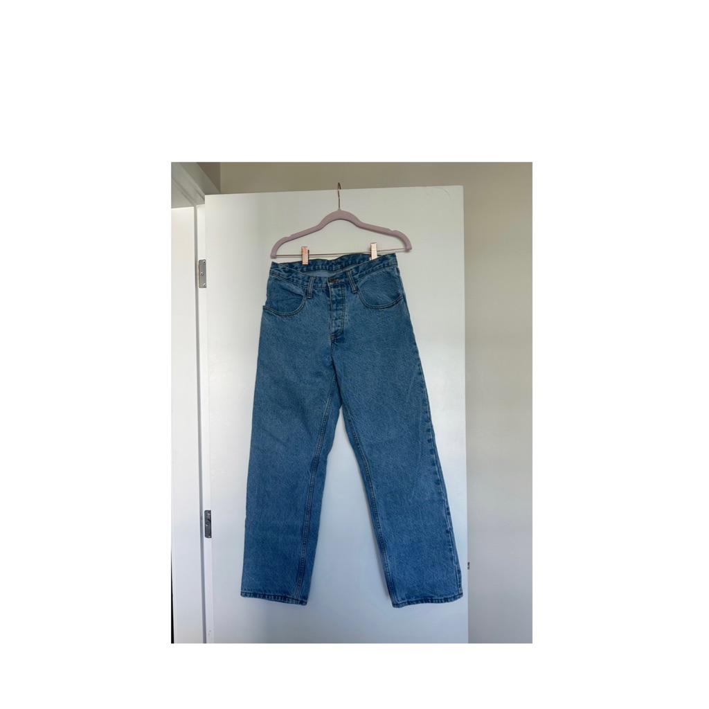 Blue Straight Jeans With Classic Denim Style